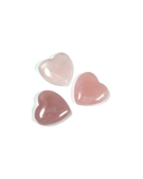 Rose Quartz Pocket Puff Heart Healing Meditation Gemstones 45mm